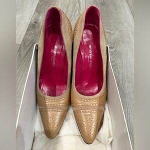 Emanuel Ungaro Tan and Pink Heels